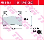 OEM PAD KIT, DISC BRAKE MCB703