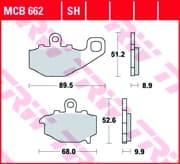 OEM PAD KIT, DISC BRAKE MCB662