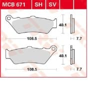 OEM PAD KIT, DISC BRAKE MCB671SH