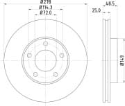 OEM BR DISC FRONT AXLE(COATED) ND5001K