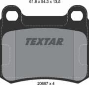 OEM BRAKE PAD 13.5MM RR W201 2068703