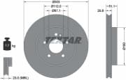 OEM BRAKE DISC FRT W163 M CLASS 92089905