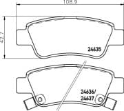 OEM PAD KIT, DISC BRAKE NP8014