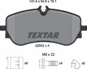 OEM BRAKE PAD SET REAR-VW 2280201