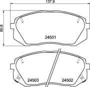 OEM PAD KIT, DISC BRAKE NP6019