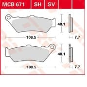 OEM PAD KIT, DISC BRAKE MCB671SV