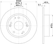 OEM BR DISC REAR AXLE(COATED) ND8026K