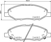 OEM PAD KIT, DISC BRAKE NP2012