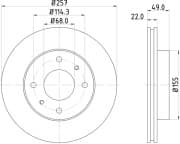 OEM BRAKE DISC ROTOR REAR ND2018K