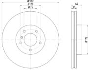 OEM BRAKE DISC FRT X5/E53 92107303