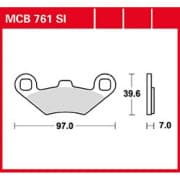 OEM PAD KIT, DISC BRAKE MCB761SI