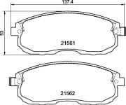 OEM PAD KIT, DISC BRAKE NP2005