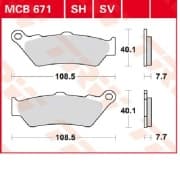 OEM PAD KIT, DISC BRAKE MCB671