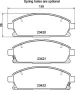 OEM PAD KIT, DISC BRAKE NP2009