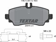 OEM BRAKE PAD SET 2307004