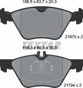 OEM PAD KIT, DISC BRAKE 2167001