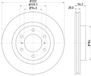 OEM BRAKE DISC ROTOR ND3040