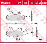 OEM PAD KIT, DISC BRAKE MCB615