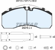 OEM Brake Pad Set, disc brake 2927802