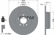 OEM BRAKE DISC REAR BMW E38,E31/700,800 92058400