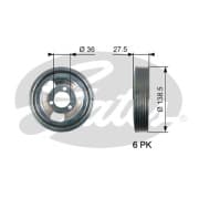 OEM PULLEY ASSY, CRANKSHAFT TVD1117