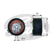 OEM TENSIONER ASSY, PULLEY T43236