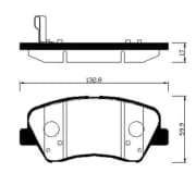 OEM PAD KIT, DISC BRAKE HP0045